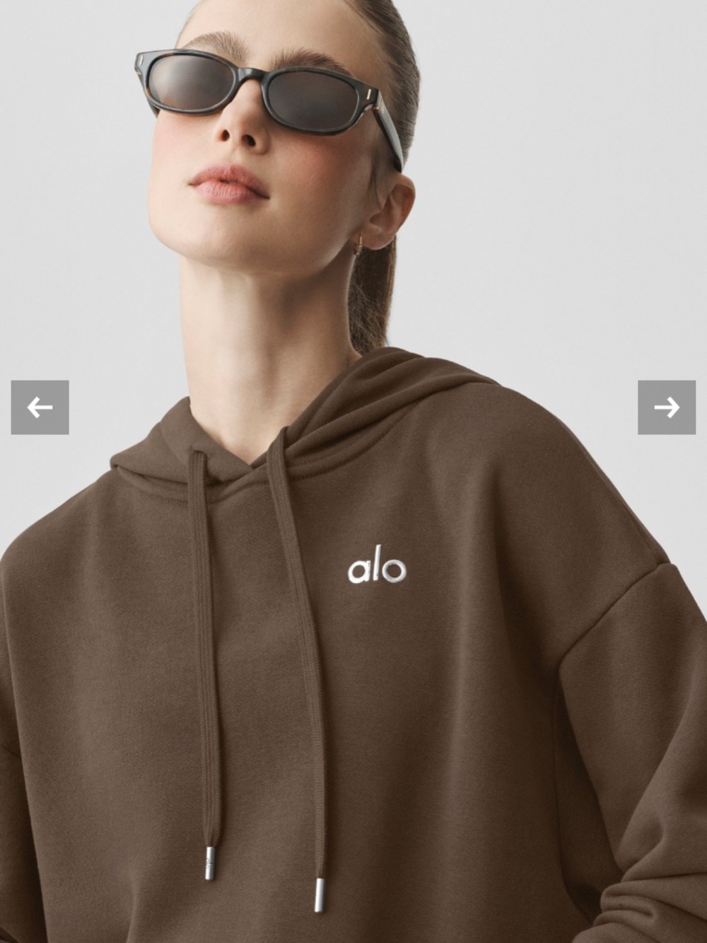 Alo yoga accolade brown hoodie medium M new front pocket - Picture 4 of 4